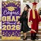 Graduation Party Decoration – Purple & Gold Congrats Grad Class of 2026 Banner, Large Front Door & Porch Sign Backdrop Wall Decor for Graduation Celebration